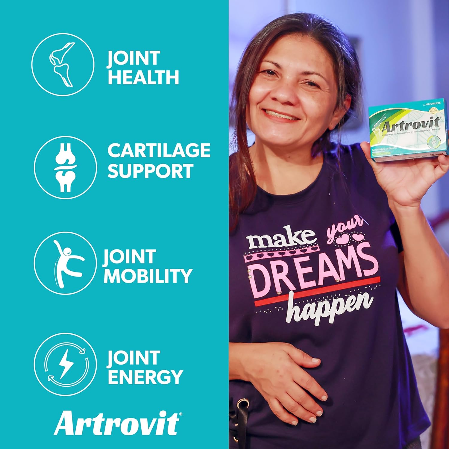 Artrovit 30 Capsules - Highest Potency Healthy Joints Supplement with 95% Hyaluronic Acid and Collagen