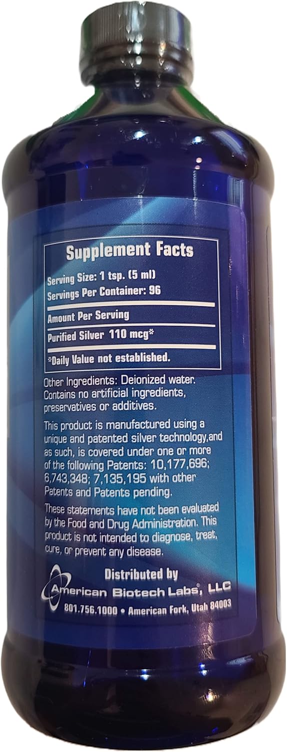ASAP 22 Plus Silver Solution - 22 ppm Immune System Support Dietary Supplement - 16 oz