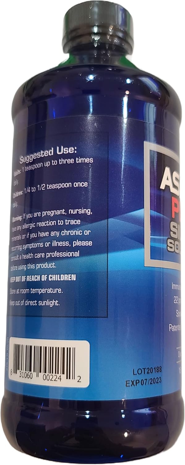ASAP 22 Plus Silver Solution - 22 ppm Immune System Support Dietary Supplement - 16 oz