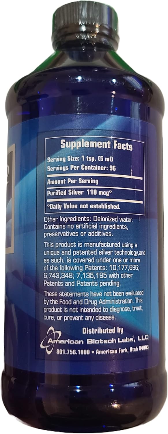 ASAP 22 Plus Silver Solution - 22 ppm Immune System Support Dietary Supplement - 16 oz