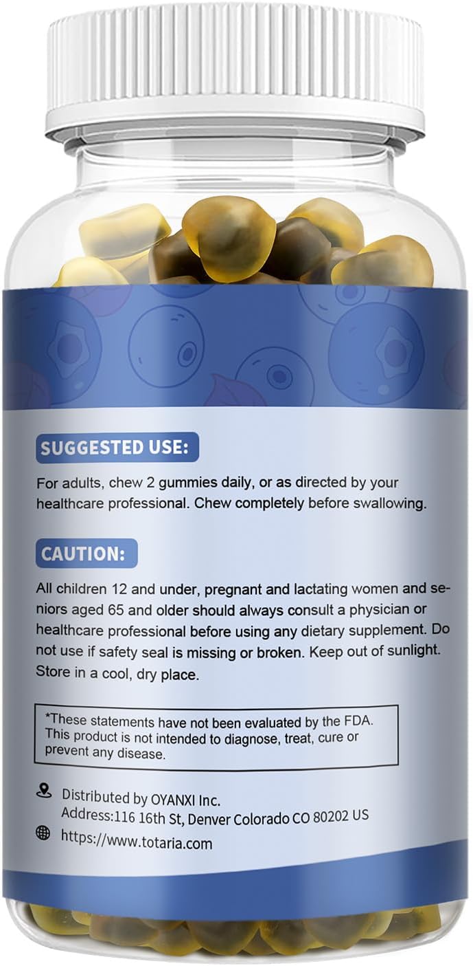 Ashwagandha Gummies 2500mg for Men & Women with Ashwa Root, Magnesium Glycinate, Rhodiola Rosea - 60 Count Pack