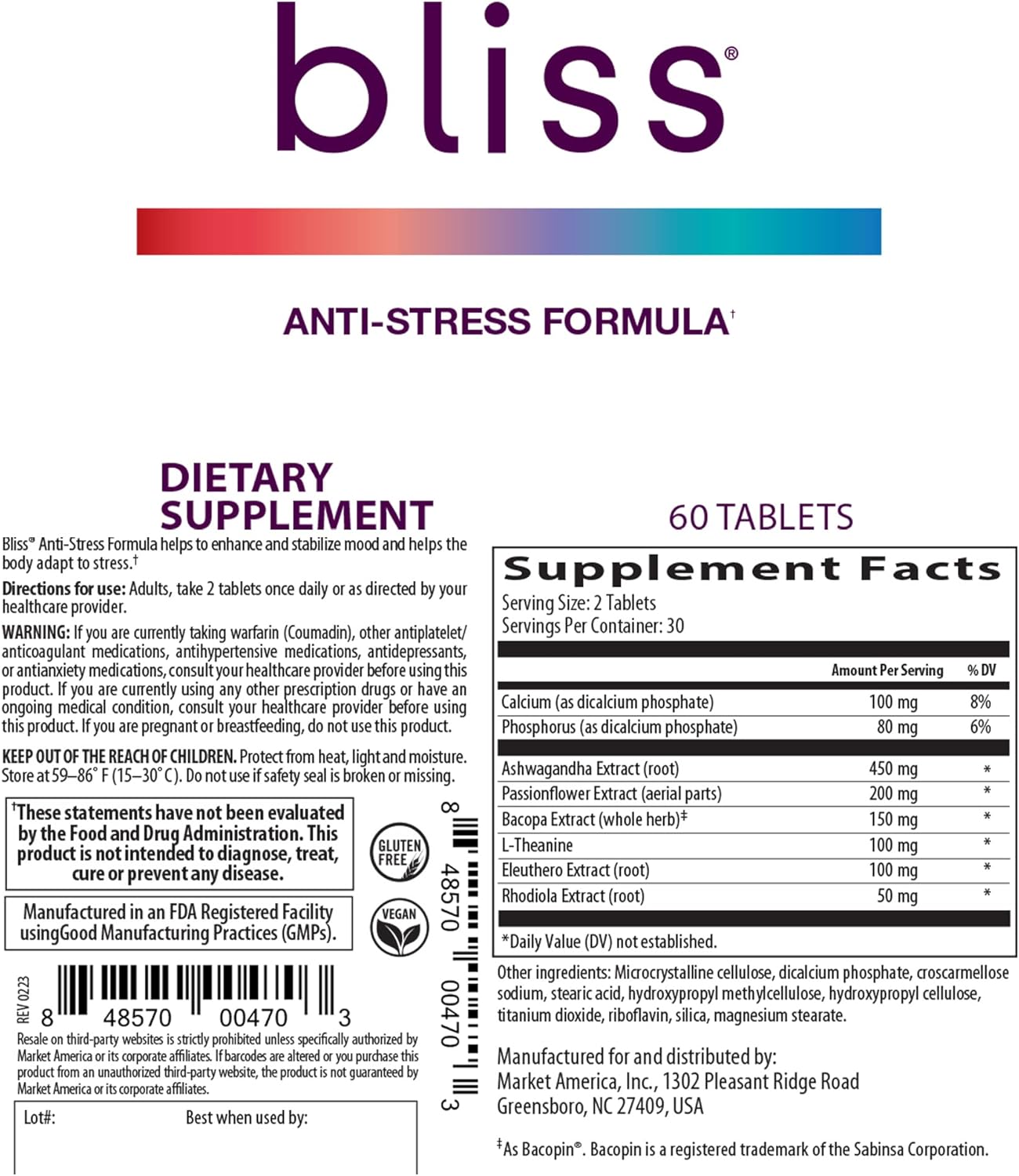 Ashwagandha Gummies for Anxiety and Sleep Support - Stress Relief Supplement with L-Theanine - Natural Calm and Relaxation Aid - 60 Capsules