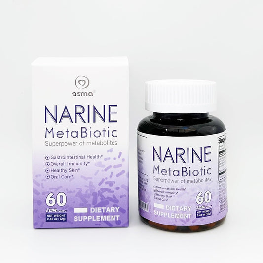 Asma Narine MetaBiotic Probiotic 60 Veg Capsules for Digestive and Gut Health Support