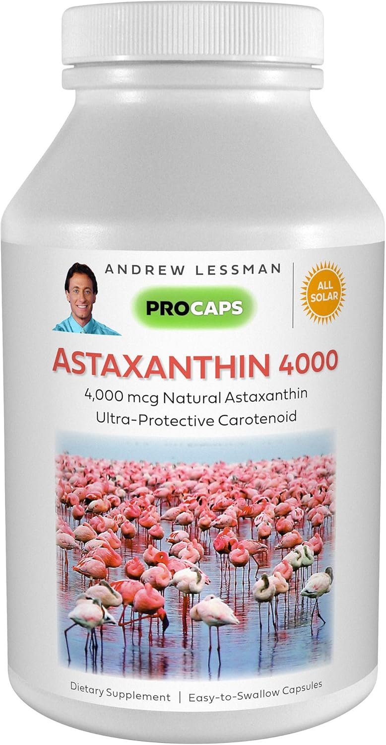 Astaxanthin Softgels - 4000mcg Natural Antioxidant for Eyes, Heart, Skin - No Additives, Easy to Swallow