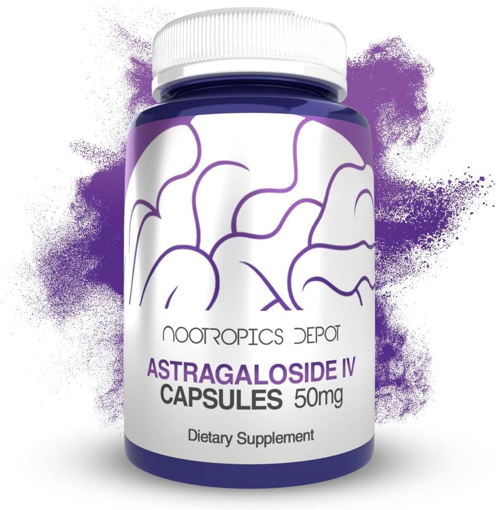 Astragaloside IV Capsules - 50mg | Astragalus membranaceus | Neuroprotective & Immune Support | 30 Count