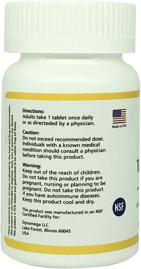 Astragaloside IV Tablets with 98% Telomeres Up, Triple Absorption for Anti-Aging and Immune Support - US Made (GMP)