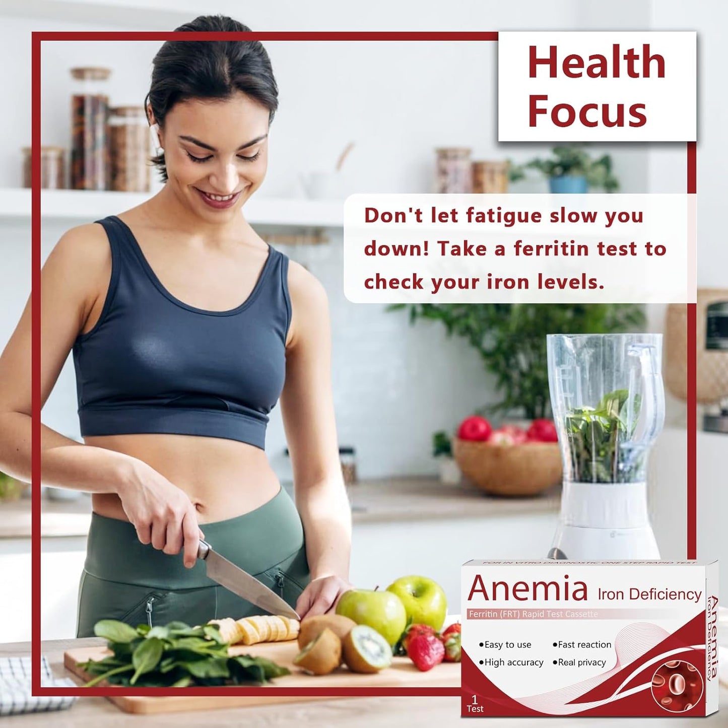 At-Home H.pylori Iron Deficiency Test Kit for All Ages - Easy & Accurate Monitoring of Iron Levels