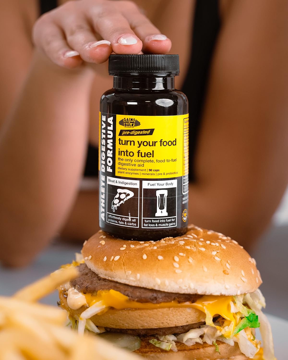 Athlete Digestive Formula with 8 Strains of Probiotics and 16 Plant Enzymes - 90 Count