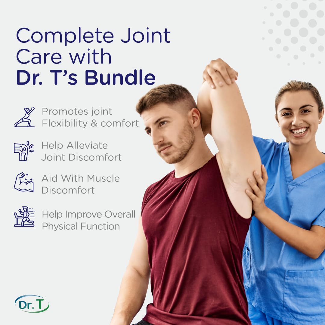 Athlete-Grade Joint Health Bundle: Glucosamine/Chondroitin MSM Cream with Collagen + Support Supplement | Muscle Relief | Non-GMO, Gluten-Free | Made in USA