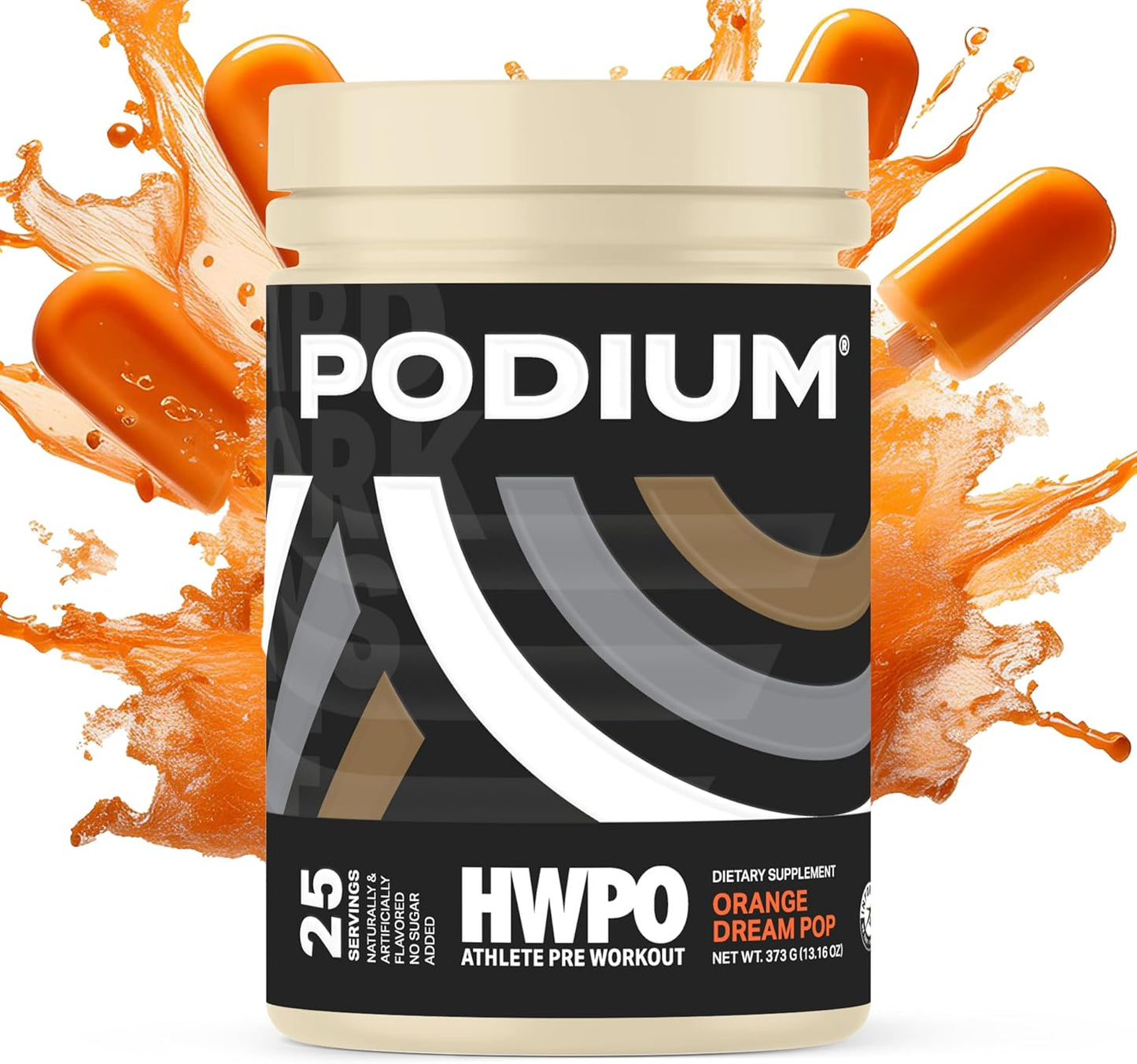 Athlete Pre Workout Powder, Orange Dream Pop Flavor, 25 Servings, Contains Beta Alanine & Caffeine, Gluten/Soy/Dairy Free