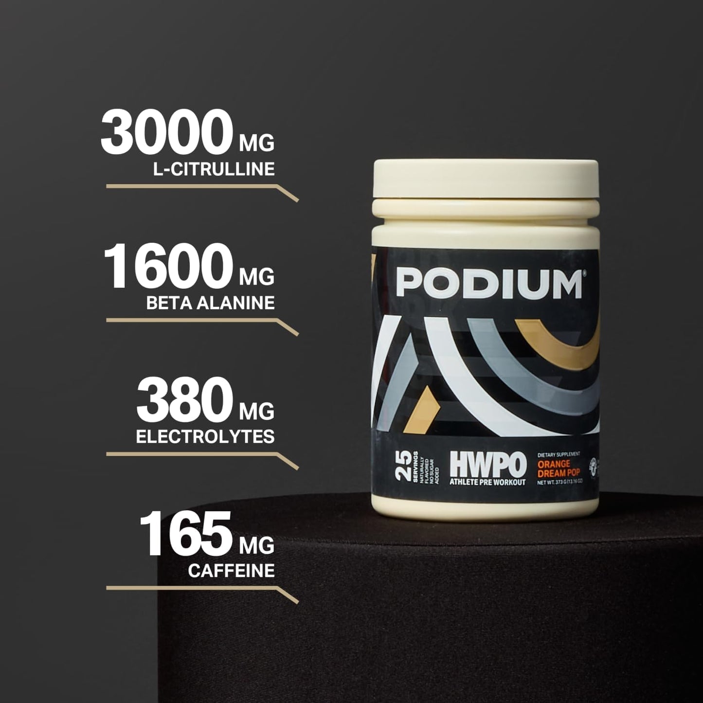 Athlete Pre Workout Powder, Orange Dream Pop Flavor, 25 Servings, Contains Beta Alanine & Caffeine, Gluten/Soy/Dairy Free
