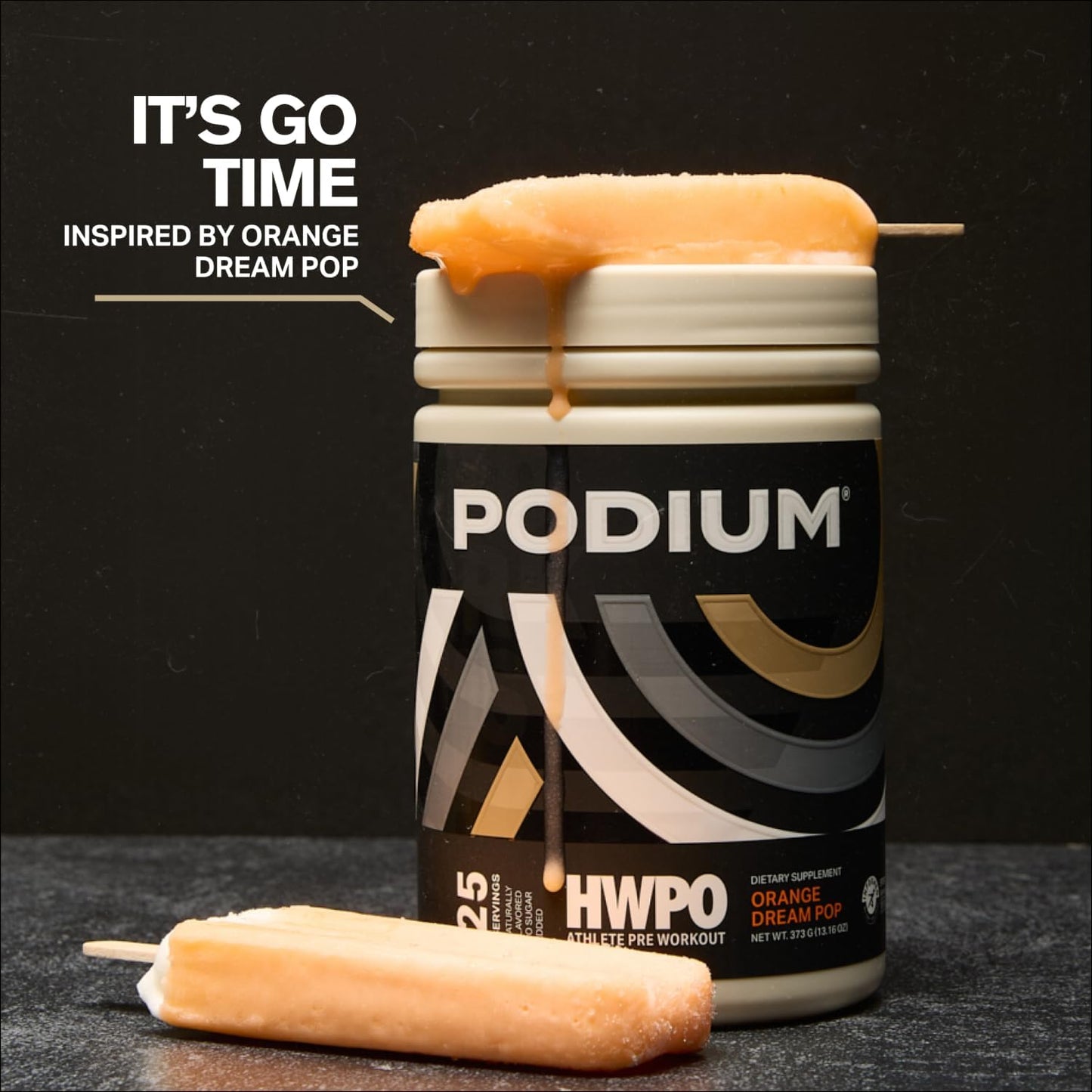 Athlete Pre Workout Powder, Orange Dream Pop Flavor, 25 Servings, Contains Beta Alanine & Caffeine, Gluten/Soy/Dairy Free