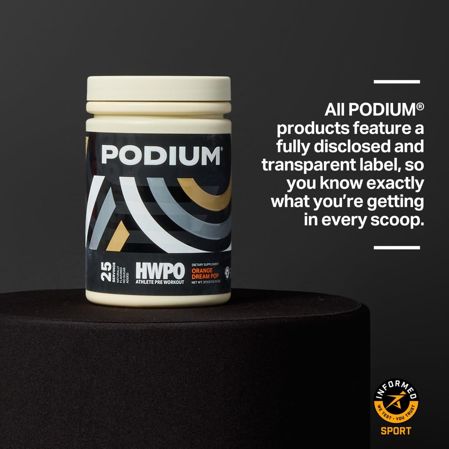 Athlete Pre Workout Powder, Orange Dream Pop Flavor, 25 Servings, Contains Beta Alanine & Caffeine, Gluten/Soy/Dairy Free