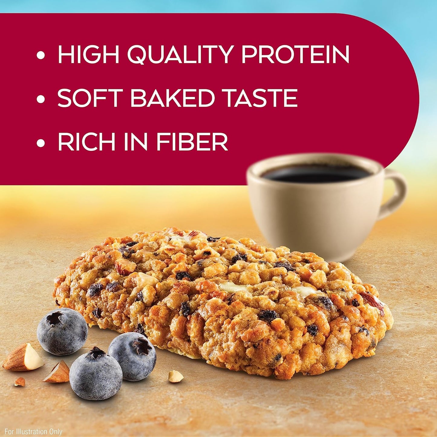 Atkins Blueberry Soft Baked Energy Bars with 15g Protein and Peanut Butter Protein Cookie - High Protein, Low Sugar & Fiber-Rich Snacks