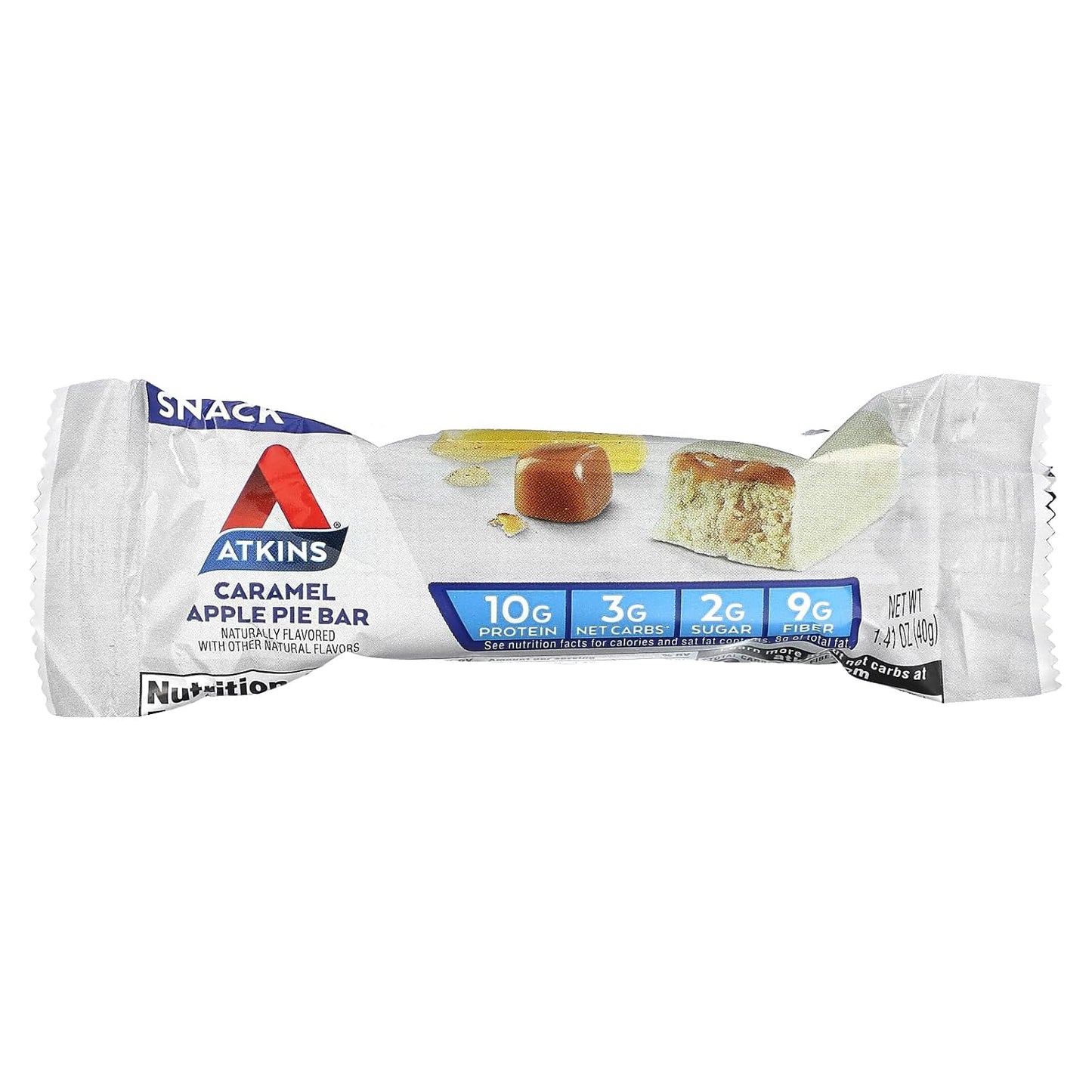 Atkins Caramel Apple Pie Snack Bars, 5 Bars, 1.41 oz Each