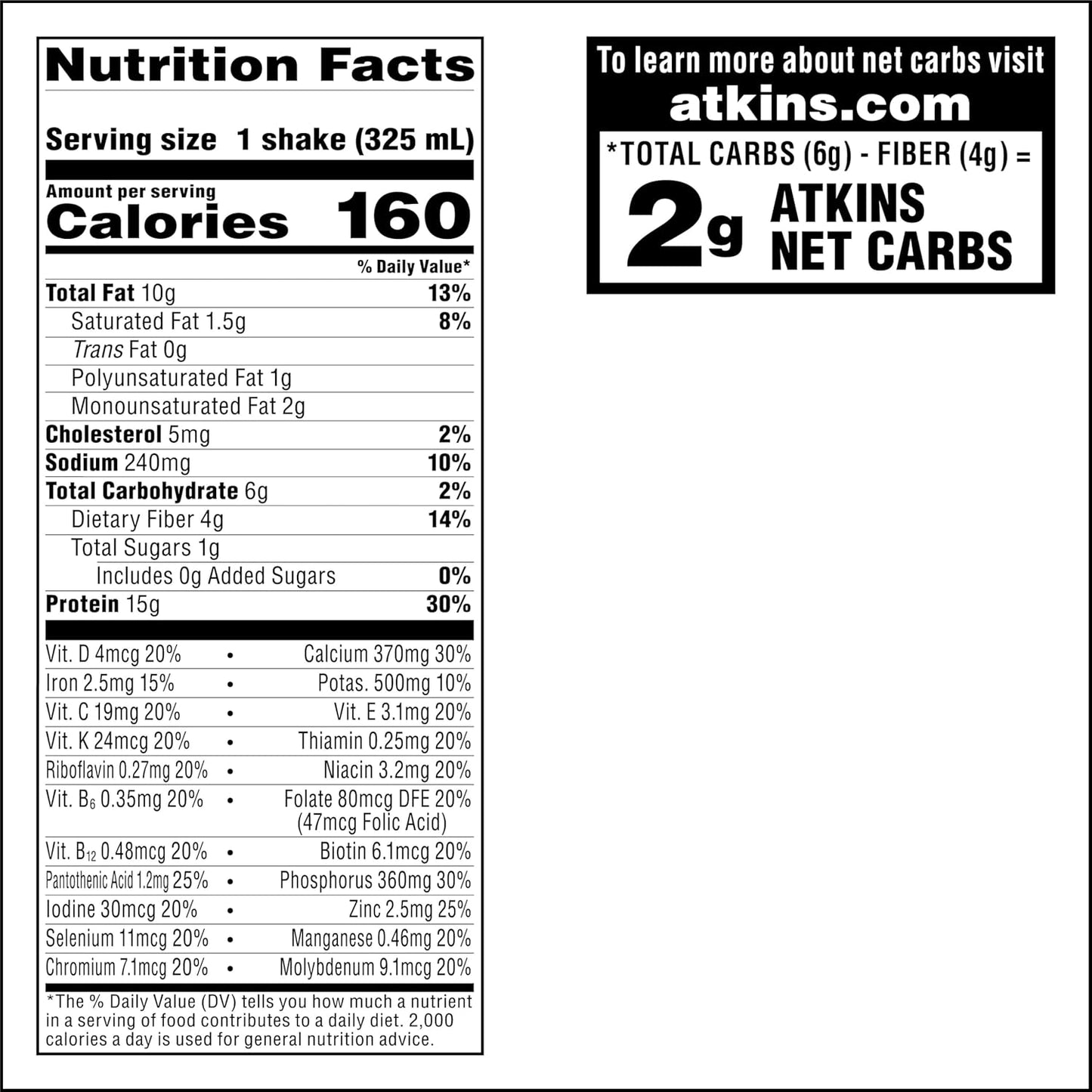 Atkins Creamy Chocolate Coconut Protein Shake - 12 Count, 15g Protein, 2g Net Carbs, Low Sugar, Keto-Friendly