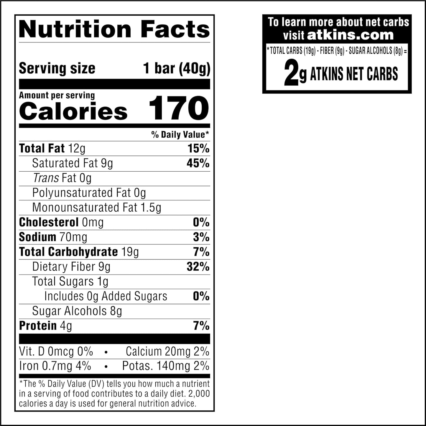 Atkins Endulge Chocolate Coconut Bars - 16 Count, High Fiber, Low Sugar Dessert Snack