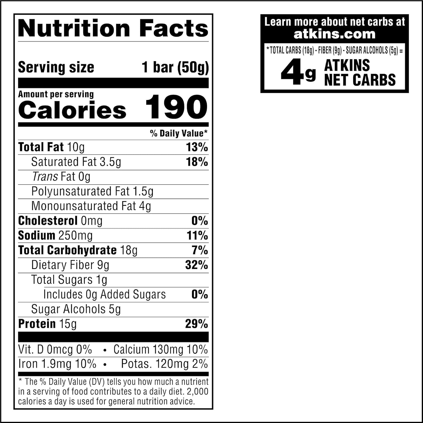 Atkins Vanilla Macadamia Nut Soft Baked Energy Bars - High Protein, Low Sugar, Fiber-Rich - 20 Bars