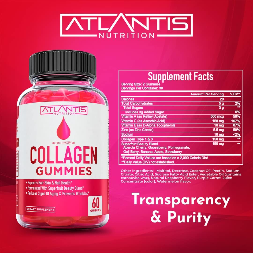 Atlantis Nutrition Hormonal Balance and PMS Relief Gummies with Collagen - 120 Count