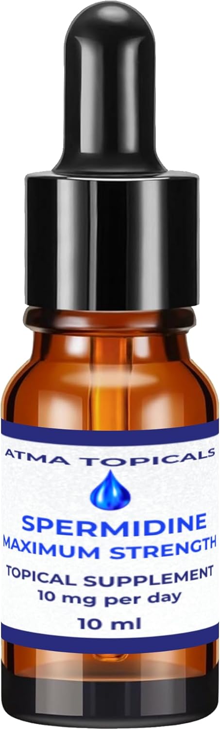 Atma Topicals Spermidine Topical Supplement - 10mg of 99% Spermidine Trihydrochloride for Cell Membrane Health and Longevity