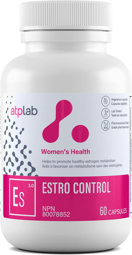 ATP LAB Estro Control Capsules - Supports Healthy Estrogen Metabolism - Natural Formula - 60 Count