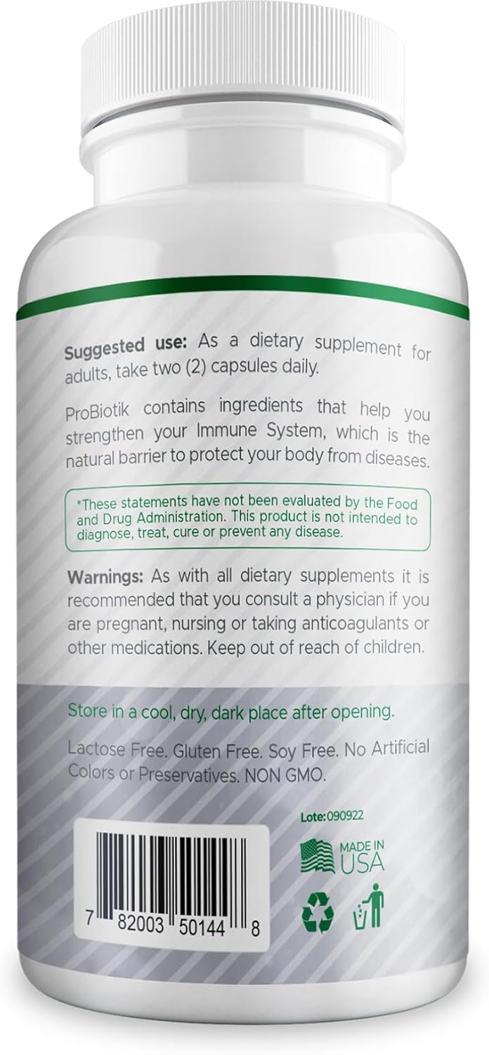 AURA VITAMINS Probiotik Enzyme Blend Supplement for Gut Health - 60ct (2 Pack)