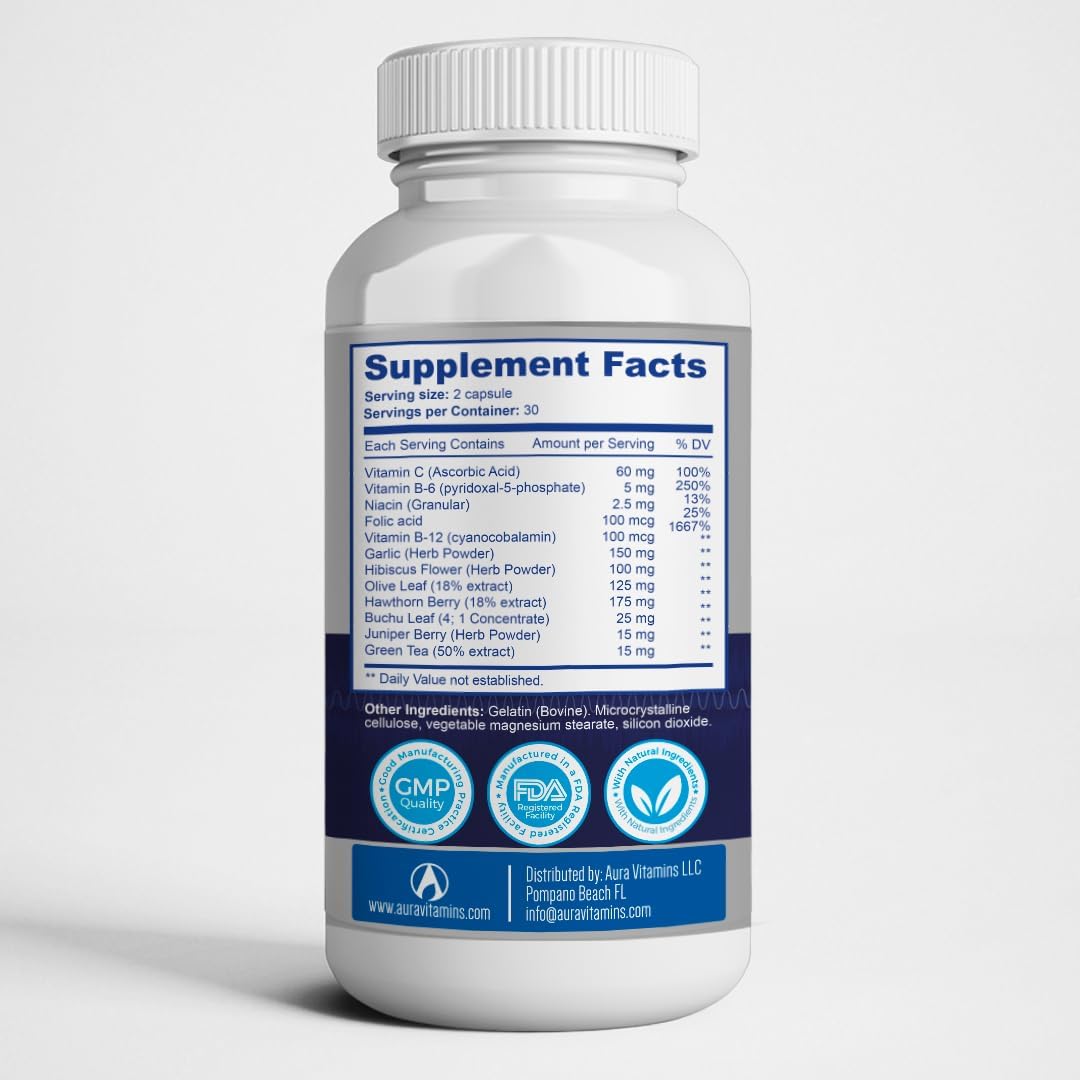 AURA VITAMINS Ring Off (120 Caps) – Effective Tinnitus Relief with Ginkgo Biloba & Zinc Picolinate for Inner Peace & Hearing Health