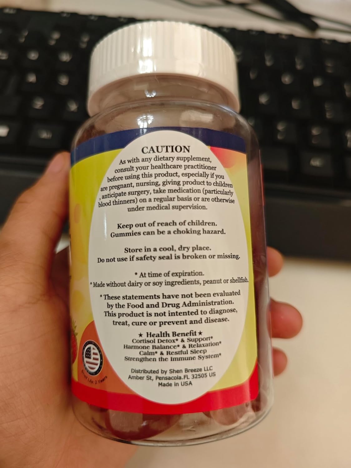 AuraraNeNourish Cortisol Support Gummies - Sugar Free Formula for Stress Relief and Energy Boost