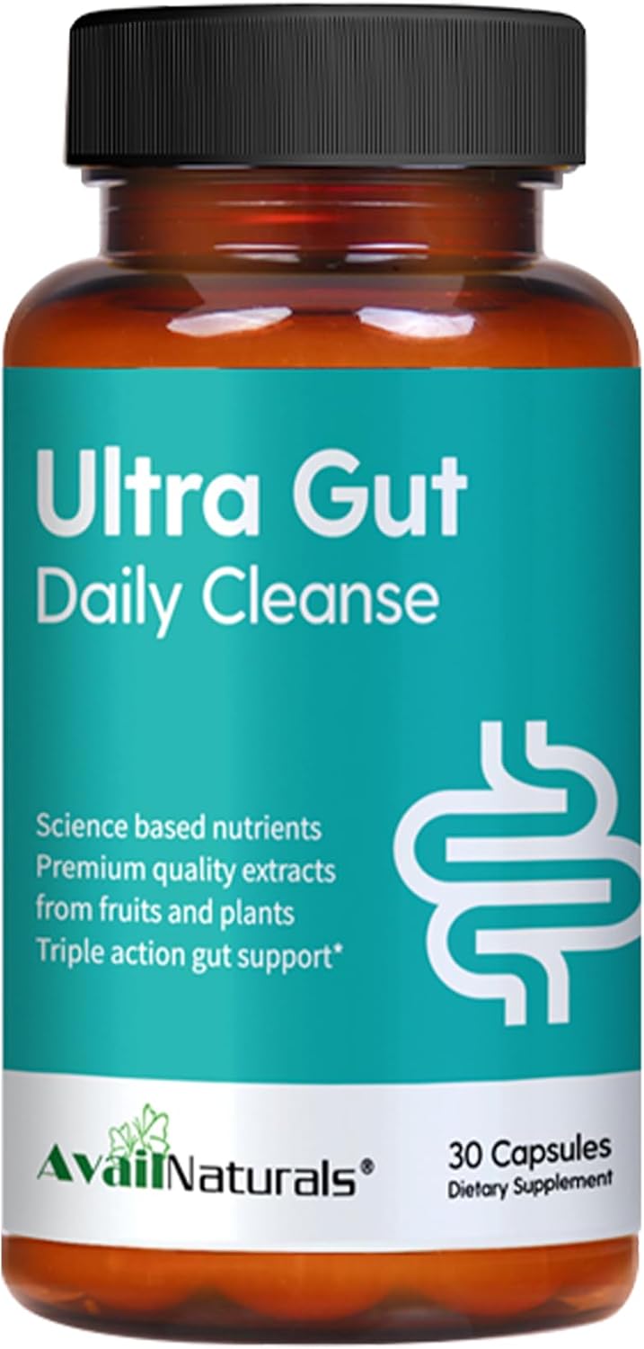 AvailNaturals Daily Cleanse with Senna Leaf Extract & Probiotics - Digestive Support Supplement for Gut & Colon - 30 Capsules