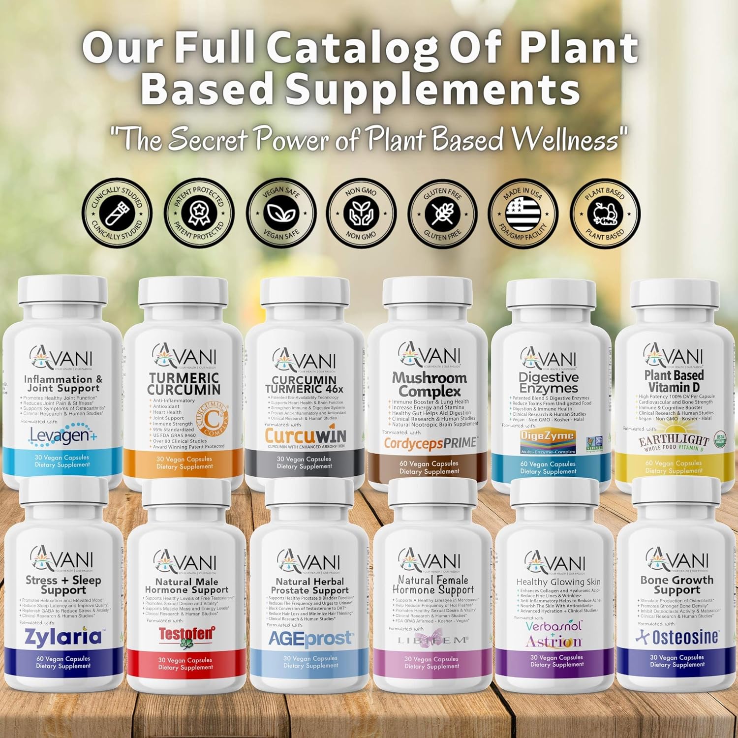 Avani Health Levagen Joint Support Supplement with Bioperine and AstraGin - Reduce Inflammation, Joint Pain, and Stiffness - Gluten Free - 30 Vegan Capsules