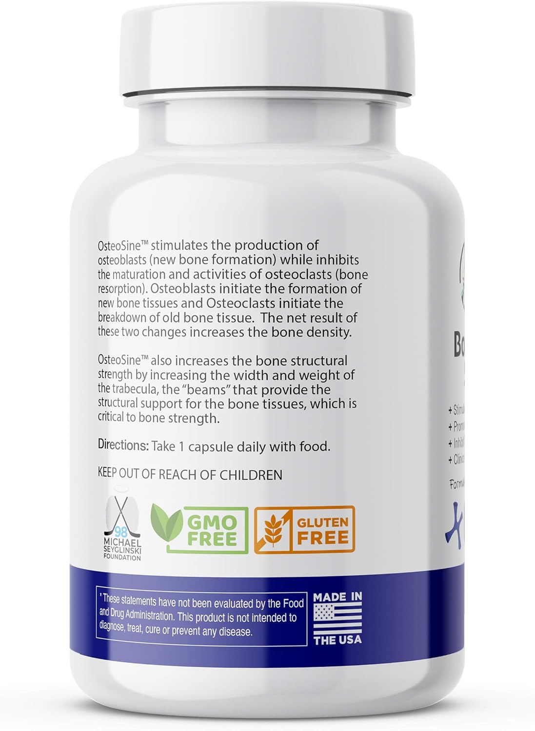 Avani Health Osteosine Bone Growth Support Supplement with BioPerine and AstraGin - Gluten Free - 30 Vegan Capsules for Stronger Bones and Increased Calcium Levels