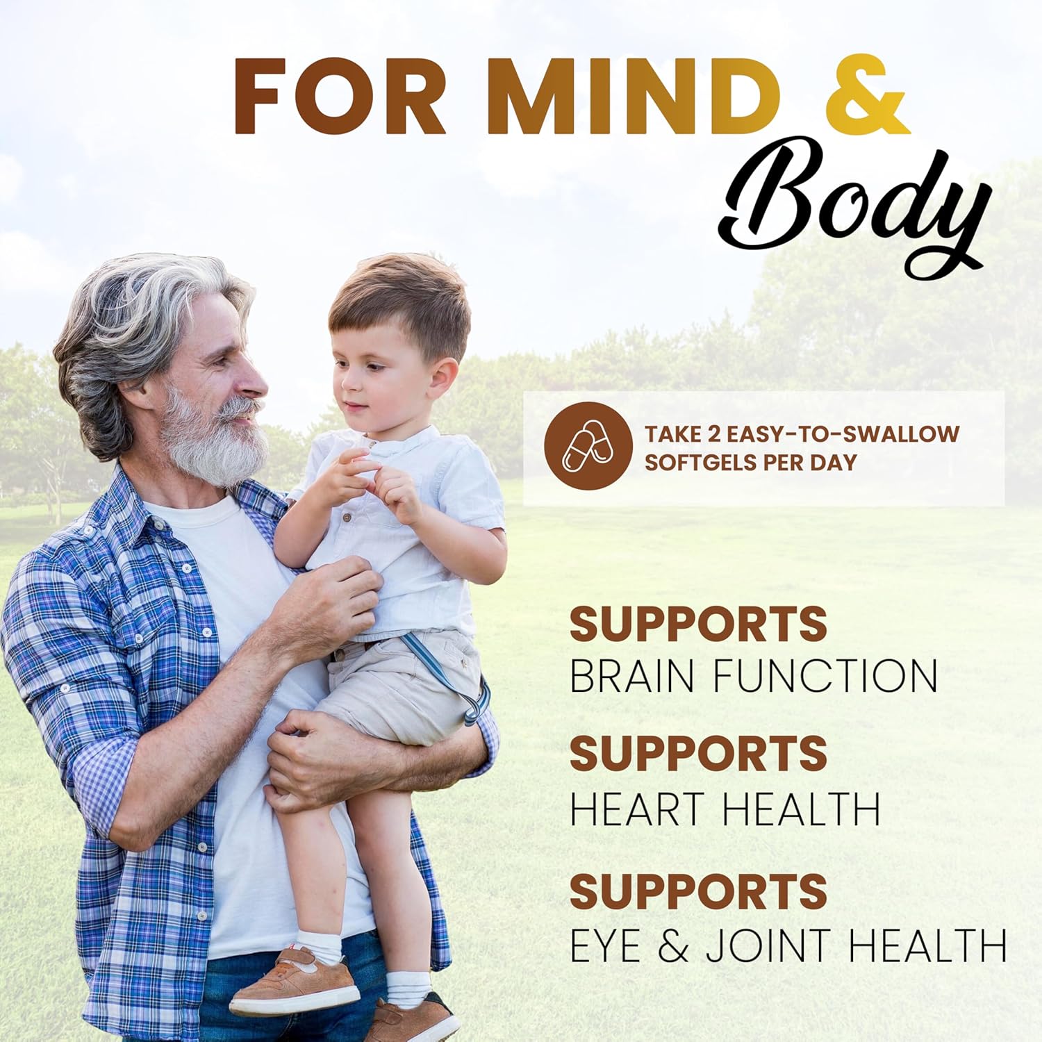 Aveda Life Omega Softgel Capsules with Seabuckthorn and Flax Seed for Heart, Hair, Skin, and Joint Health - 30 Capsules