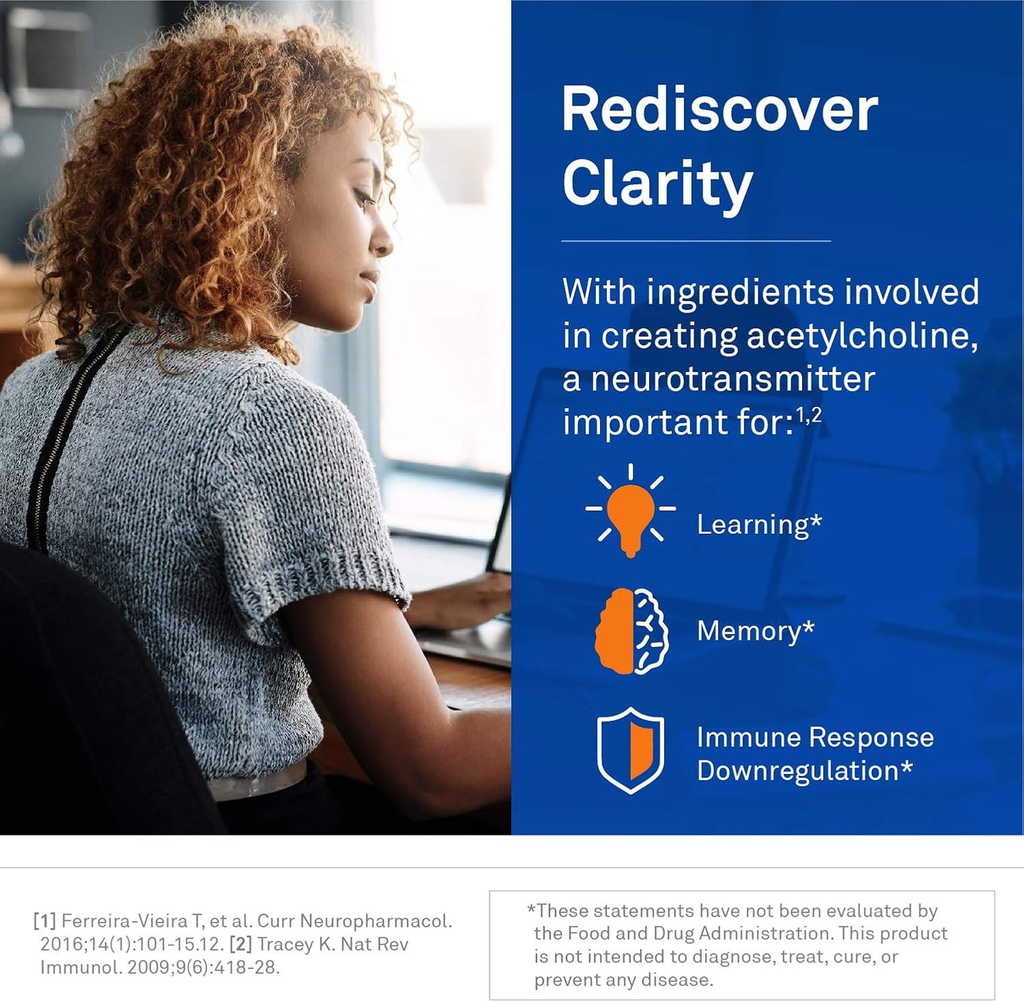 Avipaxin Memory and Focus Supplement with Huperzine A, Acetyl L Carnitine, Alpha GPC - Supports Brain Health, Immunity, Mental Clarity - 90 Capsules