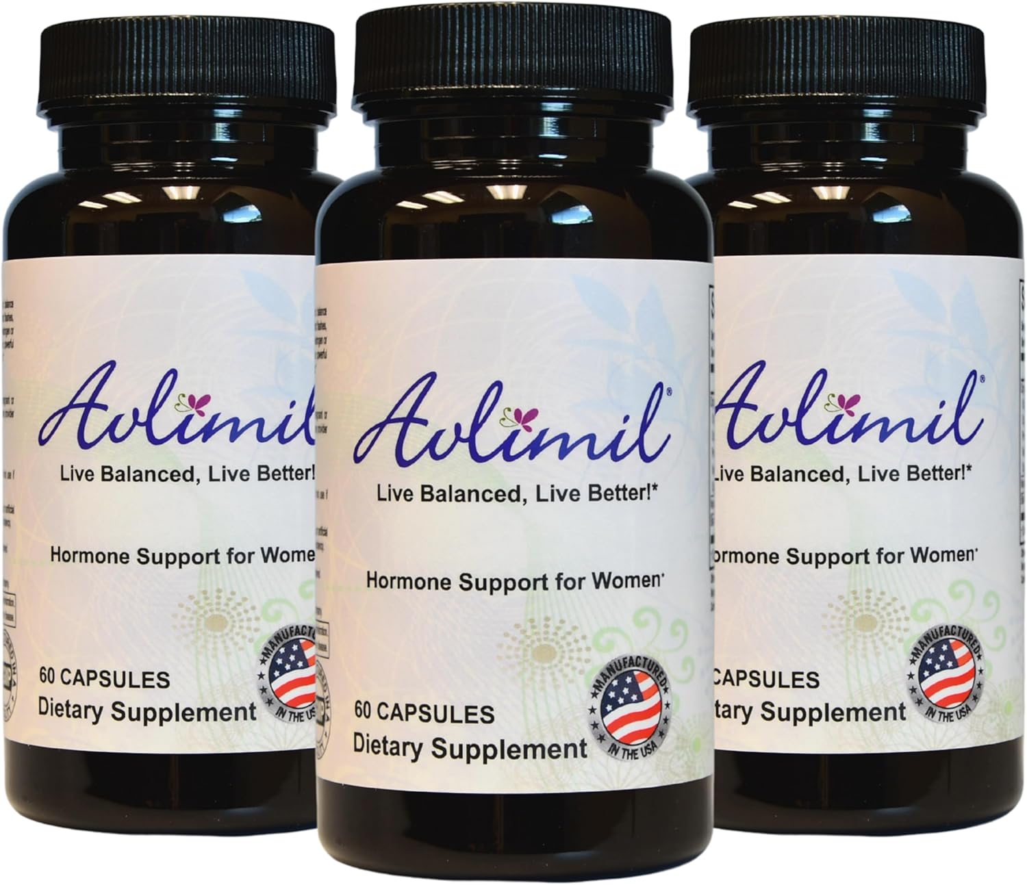 Avlimil® Menopause Relief: Hormone Balance & Symptom Relief - Isoflavones, Black Cohosh, Red Clover - 3 Month Supply