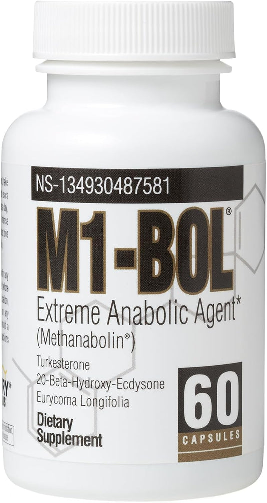 Avry Labs M1-BOL Extreme Anabolic Supplement with Turkesterone for Muscle Growth & Strength - Vegan Dietary Supplement, 60 Capsules