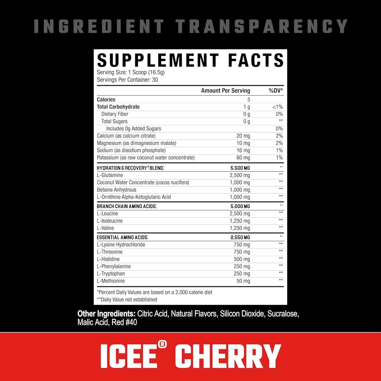Axe & Sledge The Grind Amino Acids Blend, BCAA, 30 Servings (ICEE Cherry Flavor)