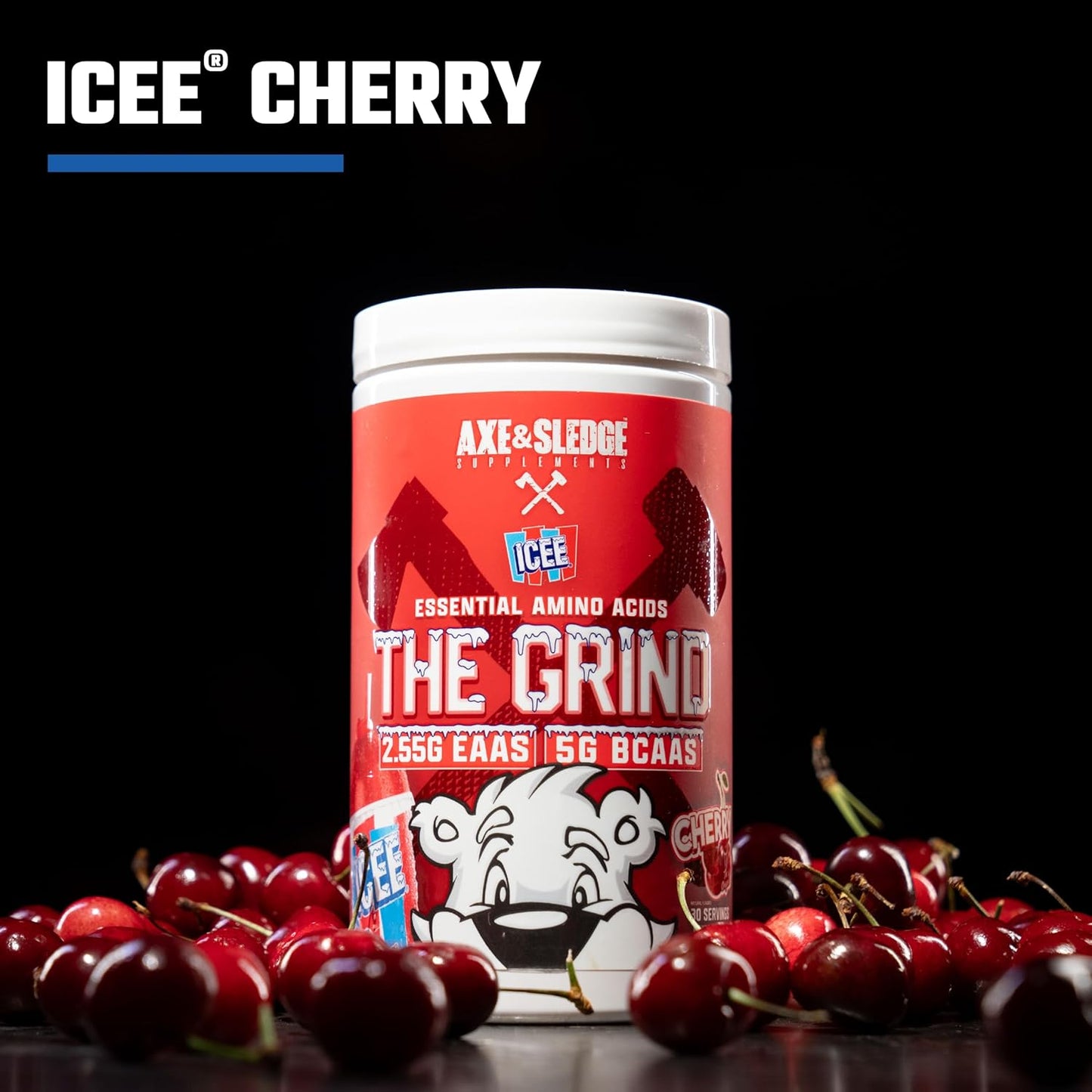 Axe & Sledge The Grind Amino Acids Blend, BCAA, 30 Servings (ICEE Cherry Flavor)