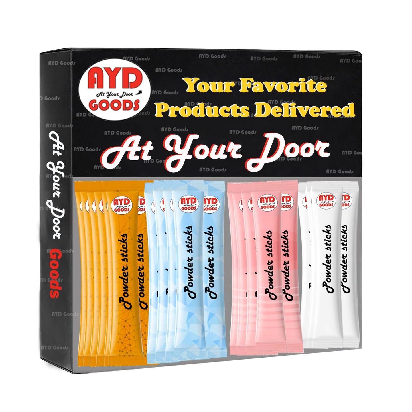 AYD Goods Immune Support Powder Packets Variety Pack with Vitamin C + Zinc - 20 Count (Orange Raspberry & Lemon Blackberry)