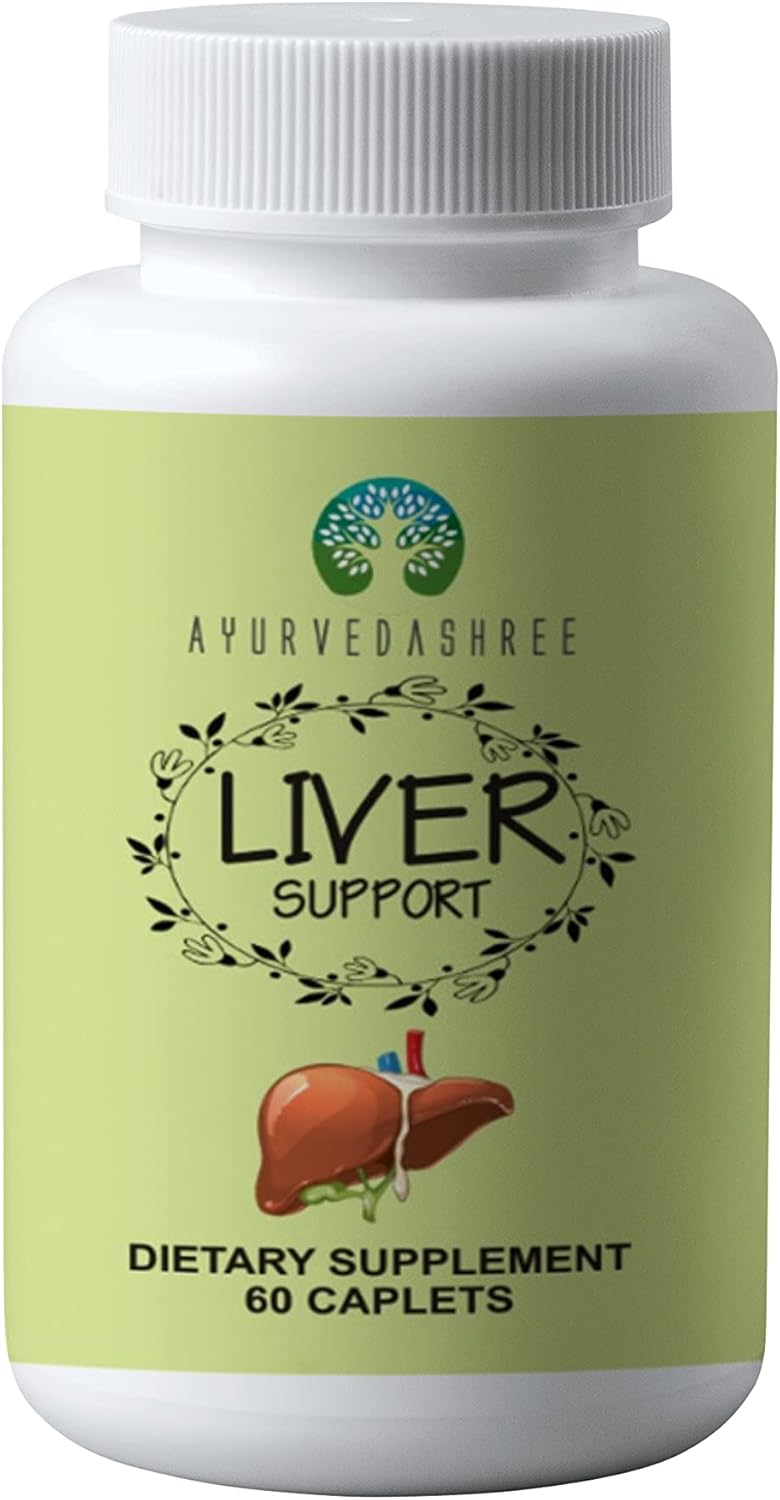 AYURVEDASHREE Liver Support Supplement - 13 Powerful Herbs for Healthy Liver - Vegan & Gluten-Free - 60 Caplets