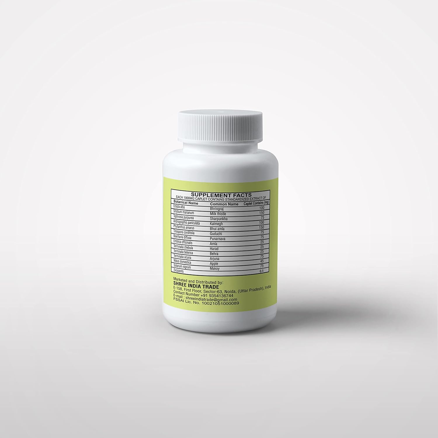 AYURVEDASHREE Liver Support Supplement - 13 Powerful Herbs for Healthy Liver - Vegan & Gluten-Free - 60 Caplets