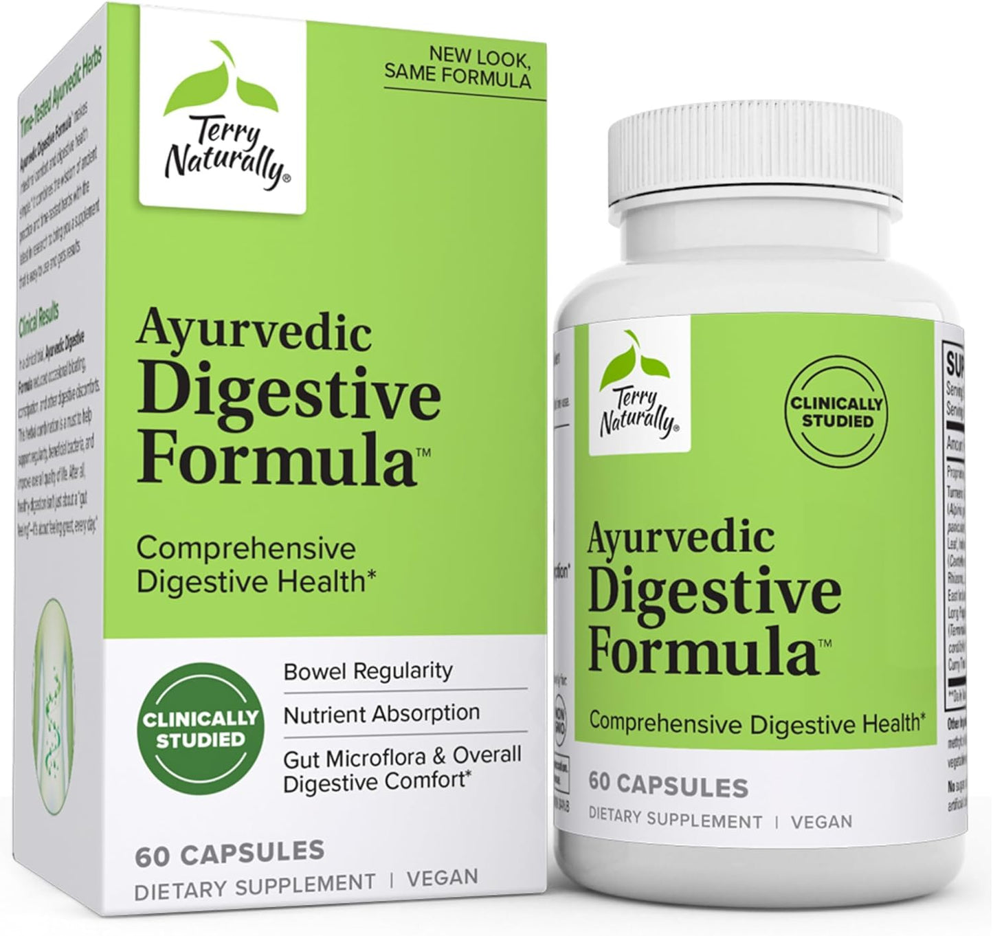 Ayurvedic Digestive Formula Capsules - Promotes Gut Health & Nutrient Absorption - Non-GMO, Vegan, Gluten Free - 60 count