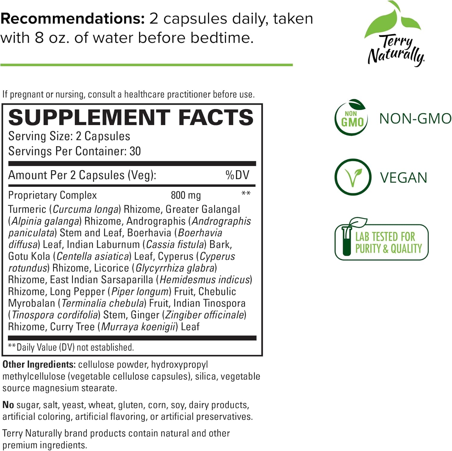 Ayurvedic Digestive Formula Capsules - Promotes Gut Health & Nutrient Absorption - Non-GMO, Vegan, Gluten Free - 60 count