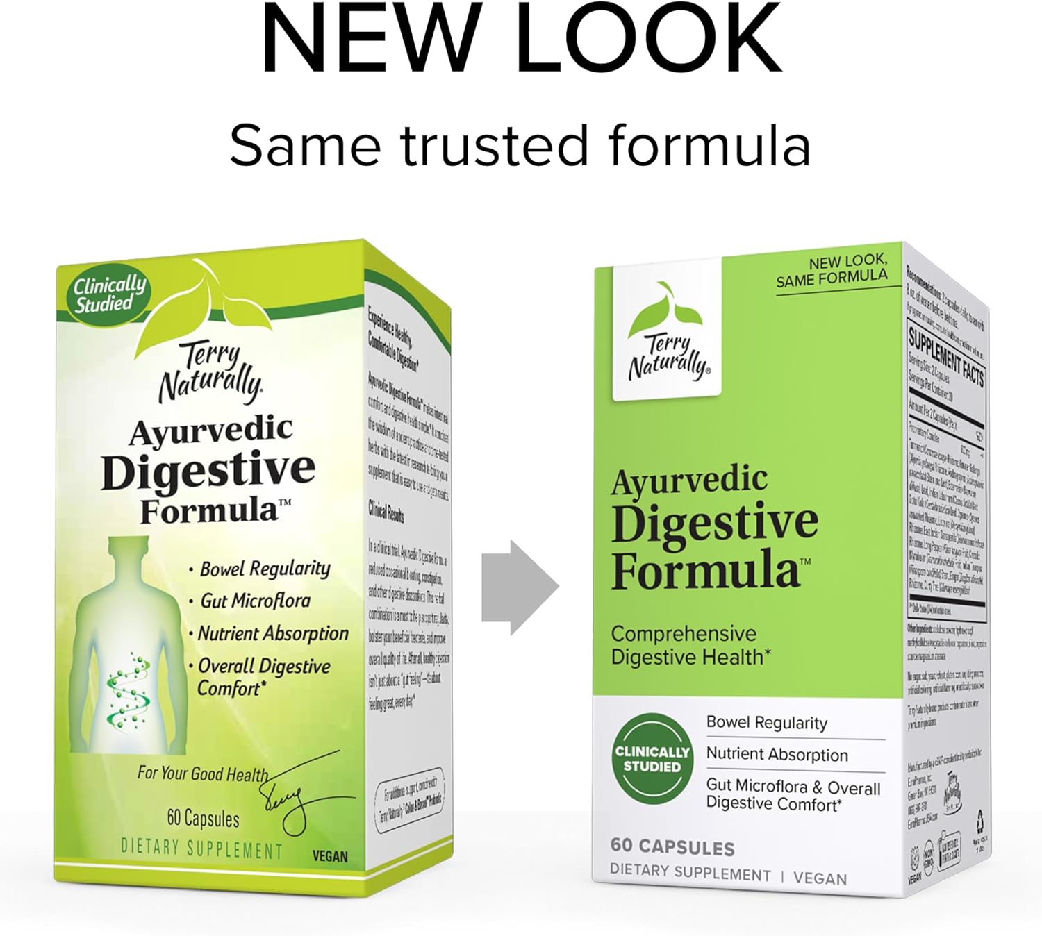 Ayurvedic Digestive Formula Capsules - Promotes Gut Health & Nutrient Absorption - Non-GMO, Vegan, Gluten Free - 60 count