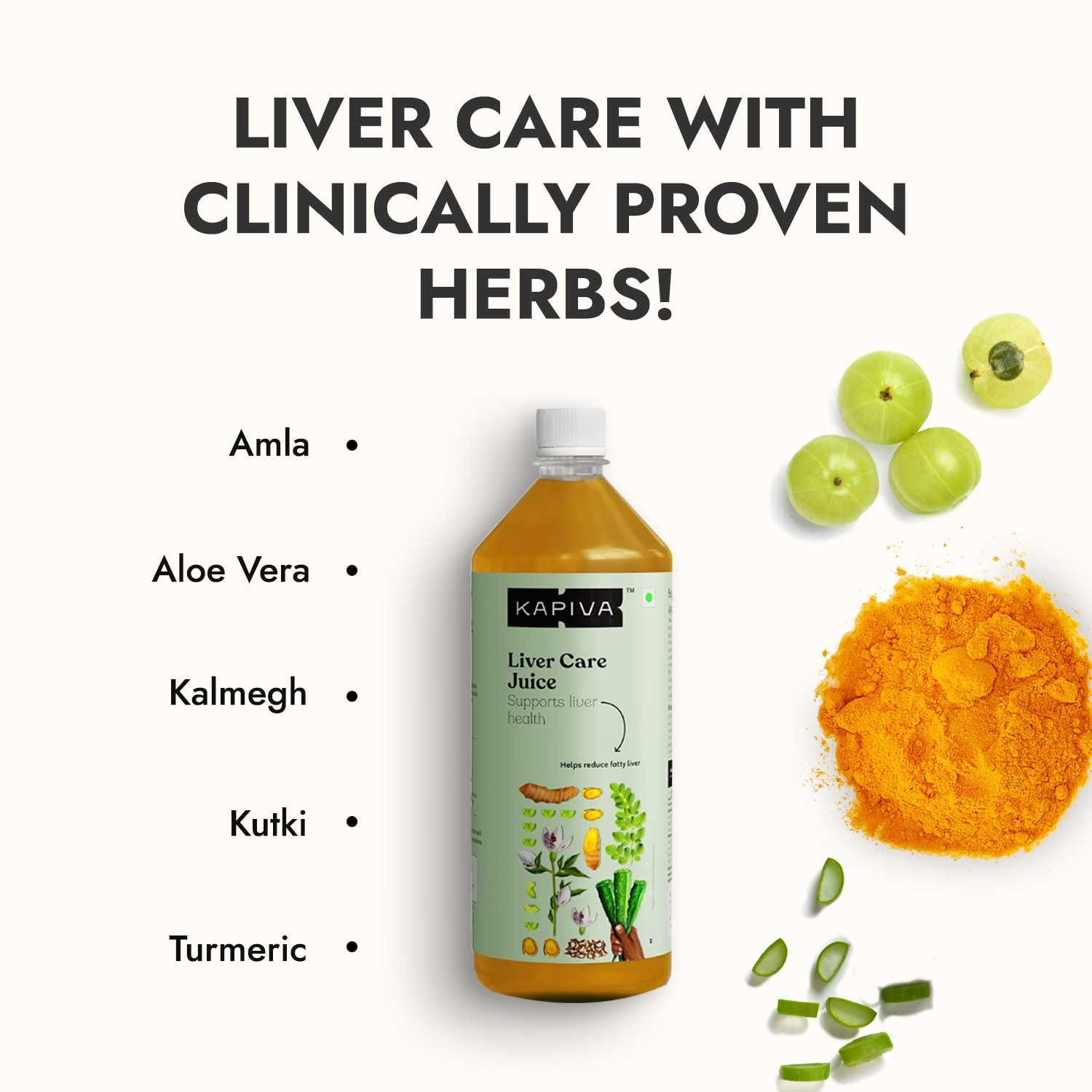 Ayurvedic Liver Care Juice with 5 Herbs for Liver Health by Kapiva