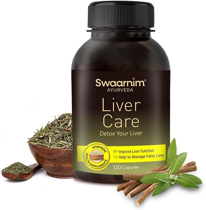 Ayurvedic Liver Care Supplements - Swaarnim, 120 Capsules for Healthy Liver