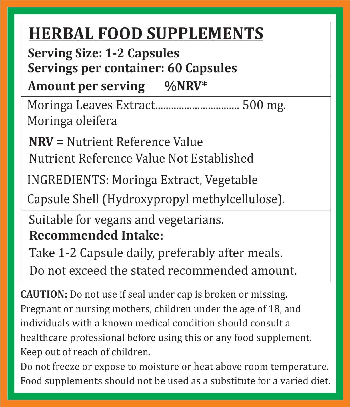 Ayurvedic Moringa Forte Capsules 500mg for Men & Women - Satya Naturals Sahijan Extract Supplement - Herbal Remedy 10:1 Forte (1 Bottle 60 Caps)