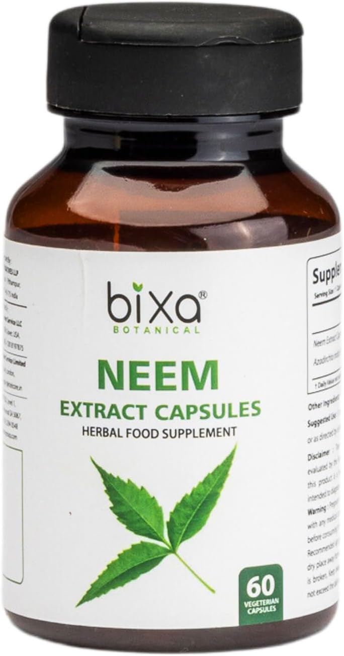 Ayurvedic Neem Leaf Extract Herbal Supplement for Skin Cleansing & Immunity Boosting (60 Count)