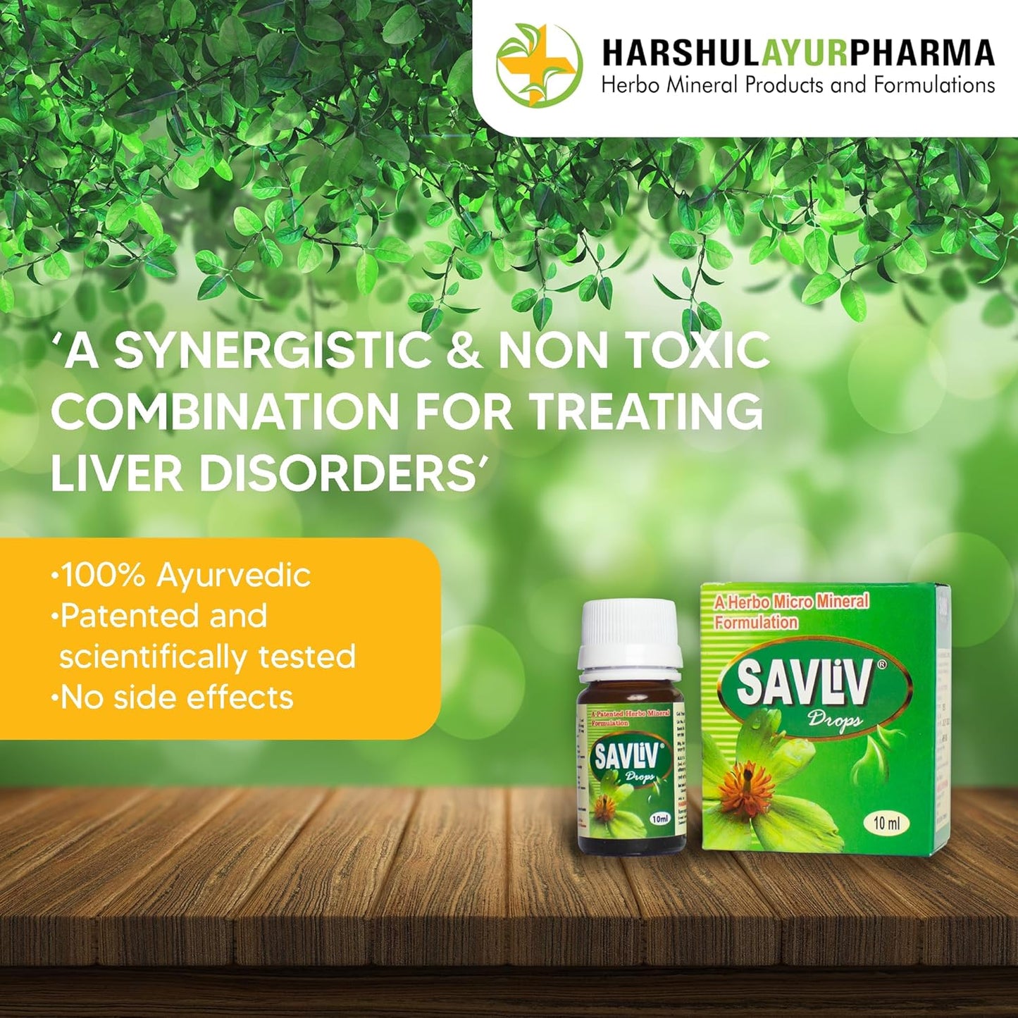 Ayurvedic SAVLIV Liver Drops for Managing Liver Issues & Detox - Pack of 10 Ml Vial, Natural Formula