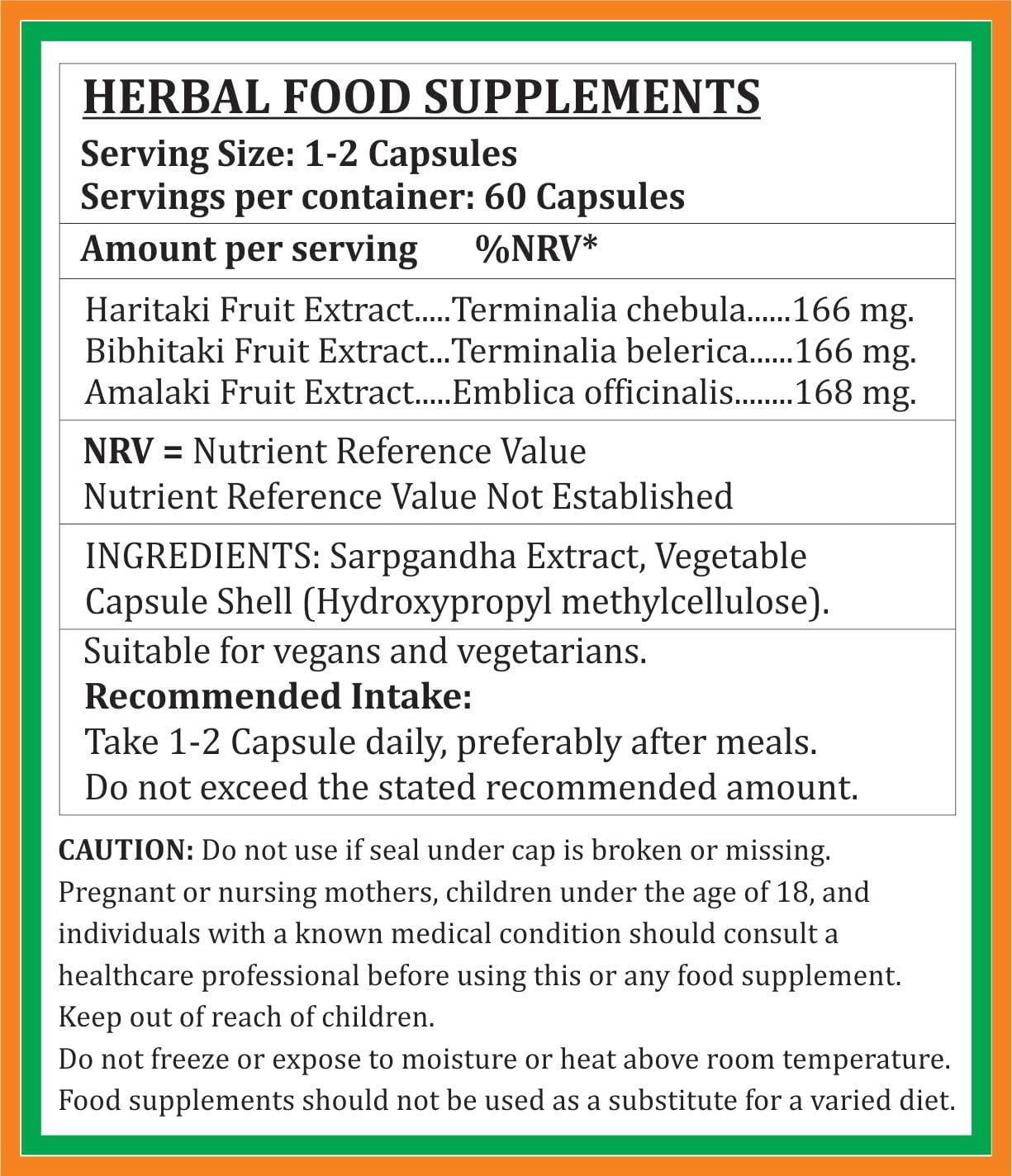 Ayurvedic Triphala Forte Capsules 500mg | Amalaki, Haritaki, Bibhitaki Extract | Herbal Supplement for Men and Women | 240 Capsules in 4 Bottles