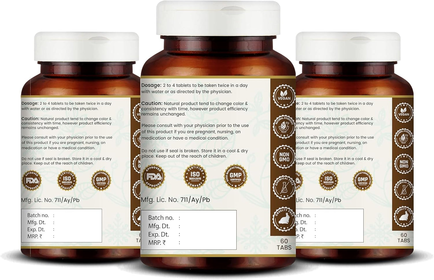 Ayurvedic VEDIKROOTS Punarnavadi Guggulu Tablets for Kidney & Liver Health | Promotes Fluid Balance & Wellness | Herbal Supplement with 180 Tablets